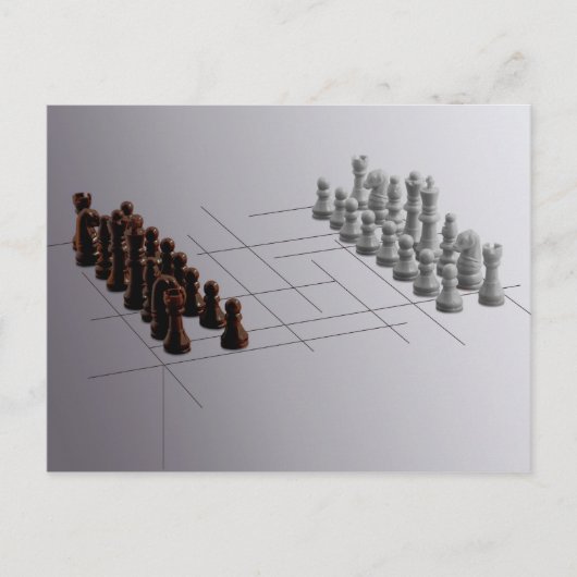 Carte Postale Échecs de designer (Devant)