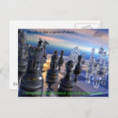 Carte Postale Échecs et vie (Devant / Derrière)