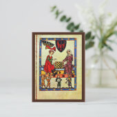 Carte Postale Échecs, Par Meister Der Manessischen Liederhandsch (Debout devant)