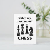 Carte Postale Échecs Regarde Mon Prochain Coup Échecs (Debout devant)