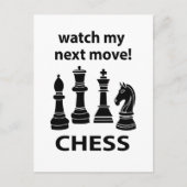 Carte Postale Échecs Regarde Mon Prochain Coup Échecs (Devant)