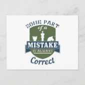 Carte Postale Échecs - Une partie de l'erreur est correcte (Devant)