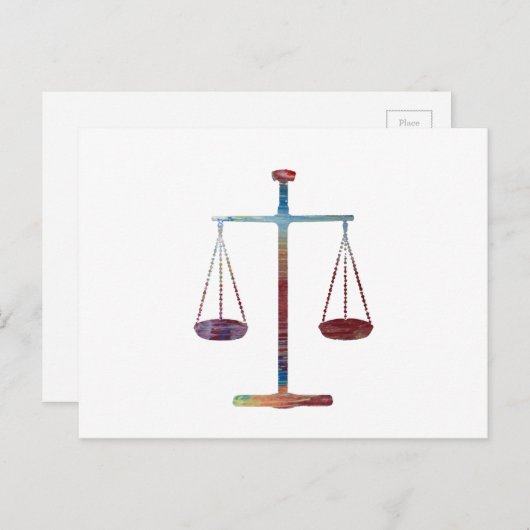 Carte Postale Échelles de justice (Devant / Derrière)