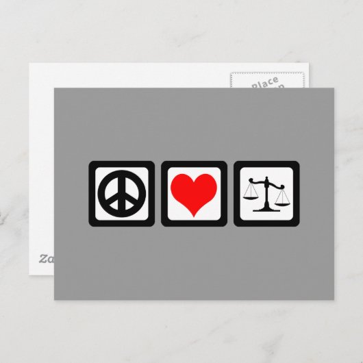 Carte Postale Échelles de justice (Devant / Derrière)