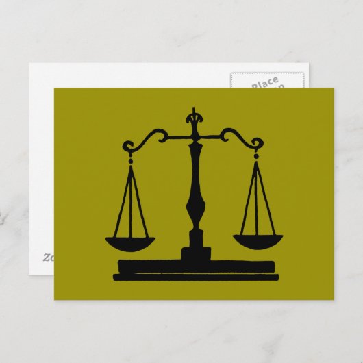 Carte Postale Échelles De Justice (Devant / Derrière)