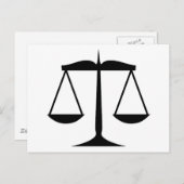 Carte Postale Échelles de justice (droit) (Devant / Derrière)