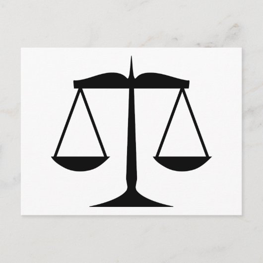 Carte Postale Échelles de justice (droit) (Devant)