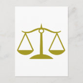 Carte Postale Échelles de justice - or (Devant)