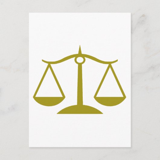 Carte Postale Échelles de justice - or (Devant)