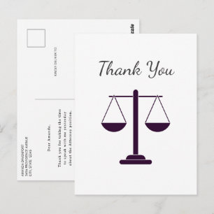 Carte Postale Échelles de justice Symbole de la loi juridique Em