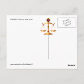 CARTE POSTALE ÉCHELLES D'OR DE LA LOI AVEC PIERRES GEM, SYMBOLE  (Dos)