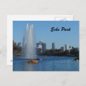 Carte Postale Echo Park Lake - Los Angeles (Devant / Derrière)