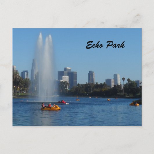 Carte Postale Echo Park Lake - Los Angeles (Devant)