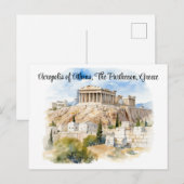 Carte Postale Echos de l'Antiquité, Gardien de l'Acropole (Devant / Derrière)