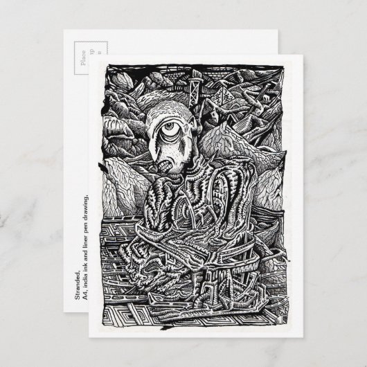 carte postale échouée (Devant / Derrière)