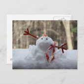 Carte Postale Échouer de bonhomme de neige (Devant / Derrière)
