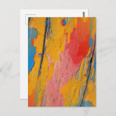 Carte Postale Éclaboussure de peinture colorée (Devant / Derrière)