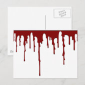 Carte Postale éclaboussure de sang 5 (Devant / Derrière)