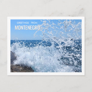 Carte Postale Éclaboussure dynamique de la mer Adriatique à Petr