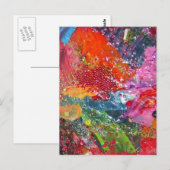 Carte Postale Éclaboussure ! La connexion d'arc-en-ciel (Devant / Derrière)