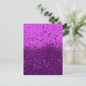 Carte Postale Éclaboussure monochrome violet royal (Debout devant)