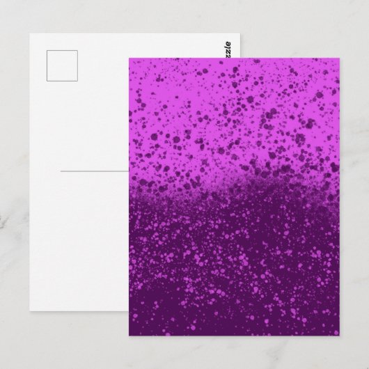 Carte Postale Éclaboussure monochrome violet royal (Devant / Derrière)