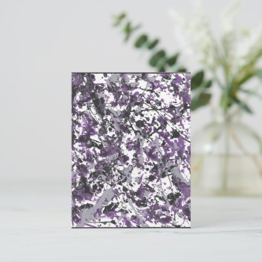 Carte Postale Éclaboussure violette (Debout devant)