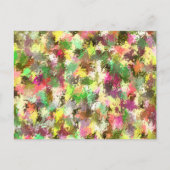 Carte Postale Éclaboussures de peinture Feuilles de couleur auto (Devant)