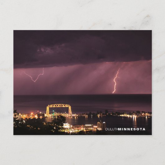 Carte Postale Éclair derrière le pont, Duluth Minnesota (Devant)
