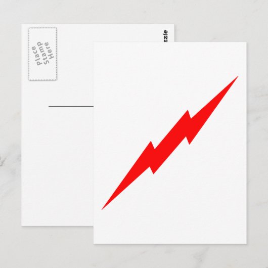 Carte Postale Éclair rouge (Devant / Derrière)