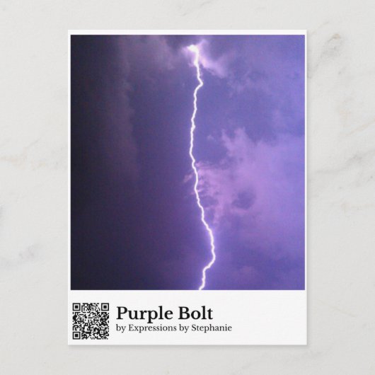 Carte Postale Éclair Violet (Devant)