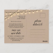 Carte Postale Éclairage à cordes, Kraft, Nouveau plan, Mariage r (Dos)