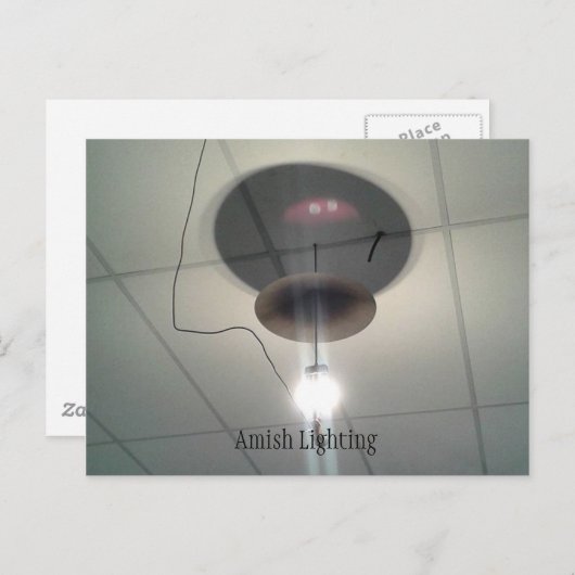 Carte Postale Éclairage Amish (Devant / Derrière)