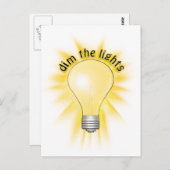 Carte Postale Éclairage - Ampoule (Devant / Derrière)