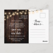 Carte Postale Éclairage de chaîne, Changement de date, Noir, Pos (Dos)