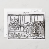 Carte Postale Éclairage de la Menorah (Devant / Derrière)