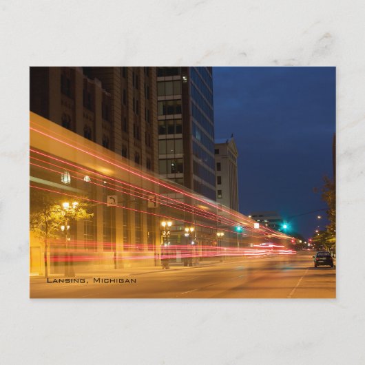 Carte Postale Éclairage de la ville (Devant)