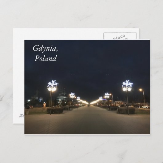 Carte Postale Éclairage de la ville (Devant / Derrière)