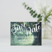 Carte Postale Éclairage des fées de chêne forestier enchanté Dat (Debout devant)