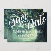 Carte Postale Éclairage des fées de chêne forestier enchanté Dat (Devant / Derrière)