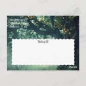 Carte Postale Éclairage des fées de chêne forestier enchanté Dat (Dos)