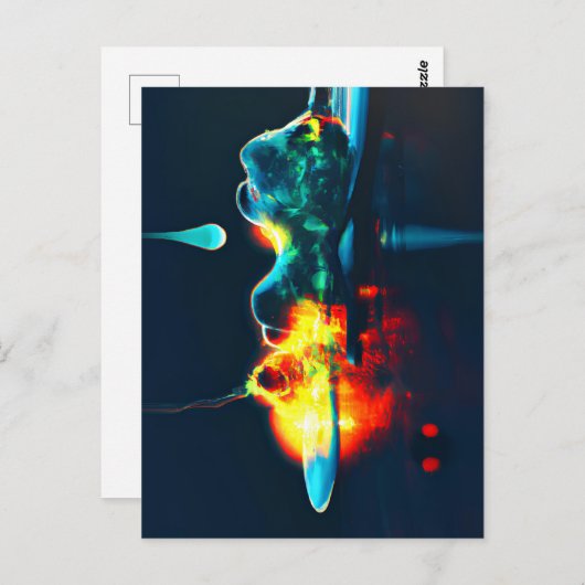 Carte Postale Éclairage Liquide (Devant / Derrière)