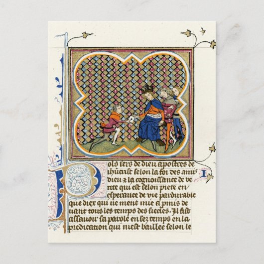 Carte Postale Éclairage médiéval Épître St Paul (Devant)
