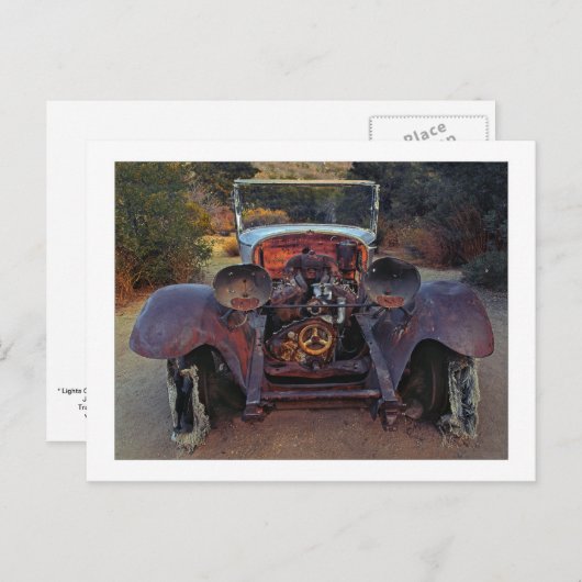 Carte Postale " Éclairage - Tête plate V-8 propulsé " (Devant / Derrière)