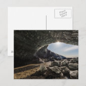 Carte Postale Éclaircie à l'entrée de la grotte de glace (Devant / Derrière)