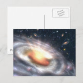 Carte Postale Éclat avec étoiles et trous noirs (Devant / Derrière)