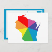 Carte Postale éclatement de la couleur de wisconsin (Devant / Derrière)