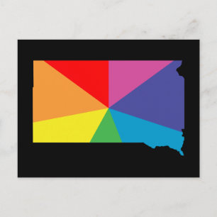Carte Postale éclatement de la couleur du dakota sud