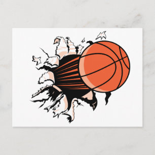 Carte Postale Éclatement du basket-ball