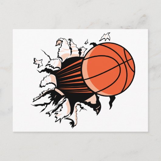 Carte Postale Éclatement du basket-ball (Devant)